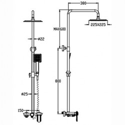 Shower Tap Antique Rain...