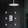 Ceiling Mounted Round 12" Chrome Shower Tap Thermostatic Vavle Mixer Tap