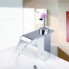 Modern Chrome Waterfall Bathroom Tap (Short) - Silver