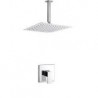 New Modern Bath Bathroom 8" Ceiling Mounted Rain Shower Head Valve Chrome