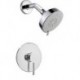 Wall Mounted Rain Shower Tap Set 4" Round Shower Head Bathroom Mixer Taps