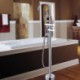 Bathtub Tap / Shower Tap - Contemporary - Floor Standing / Handshower Included - Brass (Chrome)