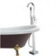 Bathtub Tap - Contemporary - Handshower Included / Floor Standing - Brass (Chrome)