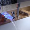 Bathtub Tap - Contemporary - LED / Waterfall / Handshower Included - Brass (Chrome)
