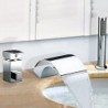 Bathtub Tap - Contemporary - Waterfall / Sidespray - Stainless Steel (Chrome)