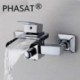 Bathtub Tap - Contemporary - Waterfall - Brass (Chrome)