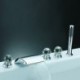 Bathtub Tap - Contemporary - Waterfall / Sidespray / Handshower Included - Brass (Chrome)