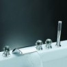 Bathtub Tap - Contemporary - Waterfall / Sidespray / Handshower Included - Brass (Chrome)