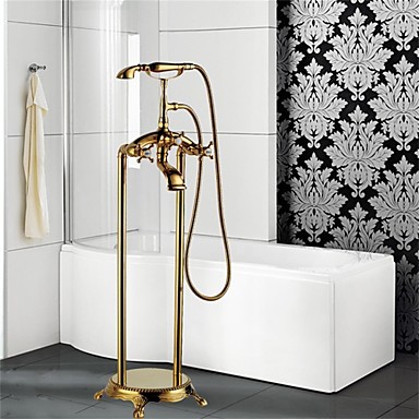 Bathtub Tap - Art Deco/Retro - Floor Standing - Brass (Ti-PVD) Bathtub Tap - Art...