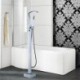 Bathtub Tap - Contemporary - Floor Standing - Brass (Chrome)