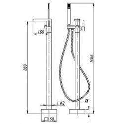 Shower Tap / Bathtub Tap -...