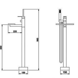 Bathtub Tap - Contemporary...