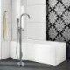Bathtub Tap - Contemporary - Floor Standing - Brass (Chrome)