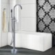 Bathtub Tap - Contemporary - Floor Standing - Brass (Chrome)