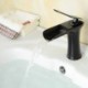 Modern Style Oil-rubbed Bronze Single Handle Single Hole Hot and Cold Water Bathroom Sink Tap - Black