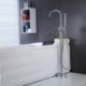 Bathtub Tap - Contemporary - Handshower Included / Floor Standing - Brass (Chrome)