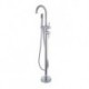 Floor Standing Tub Tap with Hand Shower - Chrome Finish