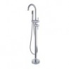 Floor Standing Tub Tap with Hand Shower - Chrome Finish