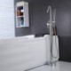 Bathtub Tap - Contemporary - Handshower Included / Floor Standing - Brass (Chrome)