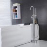 Bathtub Tap - Contemporary - Handshower Included / Floor Standing - Brass (Chrome)