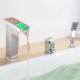 Bathtub Tap - Contemporary - LED / Waterfall / Sidespray - Brass (Chrome)