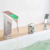 Bathtub Tap - Contemporary - LED / Waterfall / Sidespray - Brass (Chrome)