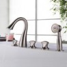 Bathtub Tap - Contemporary - Waterfall / Handshower Included - Brass (Nickel Brushed)