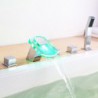 Bathtub Tap - Contemporary - LED / Waterfall / Handshower Included - Brass (Chrome)
