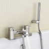 Bath Shower Mixer Tap With Handset, Holder  Hose - Chrome