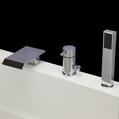 Bathtub Tap - Contemporary - Waterfall / Handshower Included - Brass (Chrome) Bathtub Tap - Contemporary...