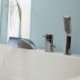 Bathtub Tap - Contemporary - LED / Waterfall / Handshower Included - Brass (Chrome)