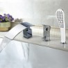 Bathtub Tap - Contemporary - Waterfall / Sidespray - Brass (Chrome)