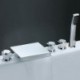 Bathtub Tap - Contemporary - Waterfall / Sidespray / Handshower Included - Brass (Chrome)
