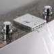 Waterfall Bathroom Sink Tap (Widespread) - Chrome Finish