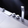 Brass Waterfall Tub Tap with Hand Shower (Chrome Finish)