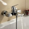 Tub Tap Centerset / Wall Mount with Chrome Single Handle Two Holes