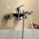 Tub Tap Centerset / Wall Mount with Chrome Single Handle Two Holes
