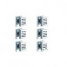 6pcs Square Body Sprays Massage Spa Shower Jets Brass Construction in Chrome
