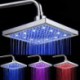 Chrome Finish Rectangular 3 Colors LED Shower Head
