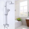 Chrome Finish Tub Shower Faucet with 8 inch Shower Head + Hand Shower