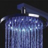 10 Inch Round Chrome Rainfall 3 Colors Temperature Sensitive LED Shower Head