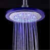 8 Inch Temperature Control LED RGB Round Bathroom Shower Head - Silver + Transparent Blue