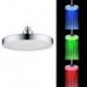 8 Inch A Grade ABS Chrome Finish Round RGB LED Rain Shower Head - Silver