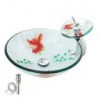 Round Transparent Tempered Glass Vessel Sink