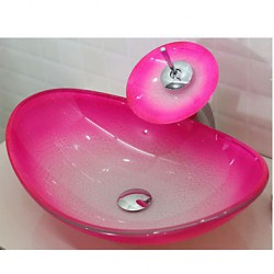 Pink Boat-shaped Tempered...