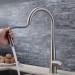 Deck Mounted Single Handle One Hole with Brushed Kitchen Tap