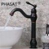 Widespread Single Handle One Hole in Oil-rubbed Bronze Bathroom Sink Tap
