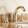 Widespread Two Handles Three Holes in Ti-PVD Bathroom Sink Tap
