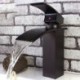 Deck Mounted Single Handle One Hole in Oil-rubbed Bronze Bathroom Sink Tap