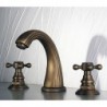 American Standard Widespread Two Handles Three Holes in Antique Bronze Bathroom Sink Tap